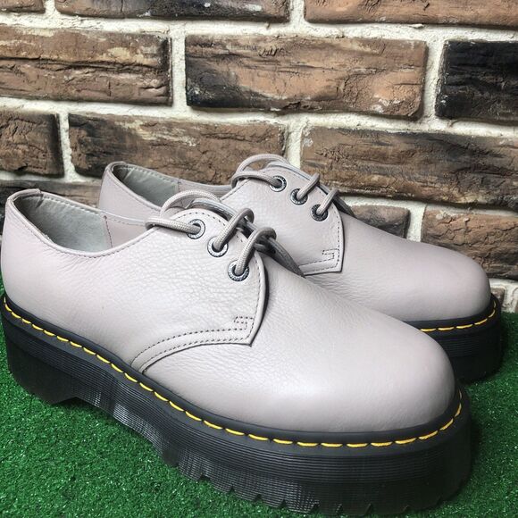 DR. MARTENS 31167 PLATFORM OXFORDS PINKY BEIGE WOMENS US 12 DOC'S MENS 11 -NEW- - Picture 1 of 9